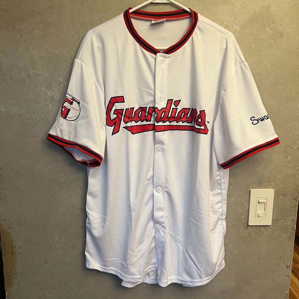 Cleveland Guardians Hunter Gaddis Jersey XL White Button Up Baseball MLB New 33 - Picture 4 of 13